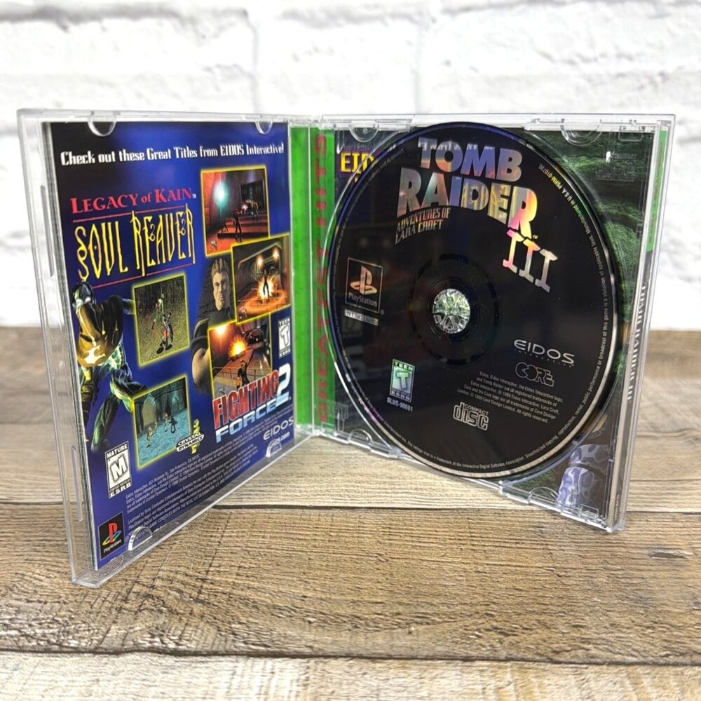 Tomb Raider III Adventure Lara Croft PlayStation PS1 Greatest Hits Manual Tested - Picture 9 of 11